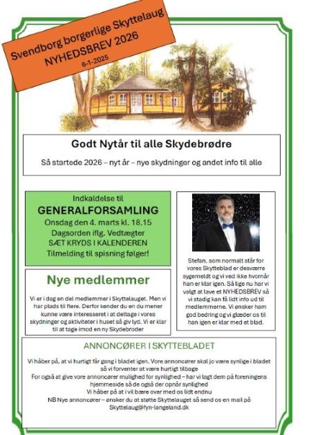 Indbydelse generalforsamling og nyhedsbrev 1 2026